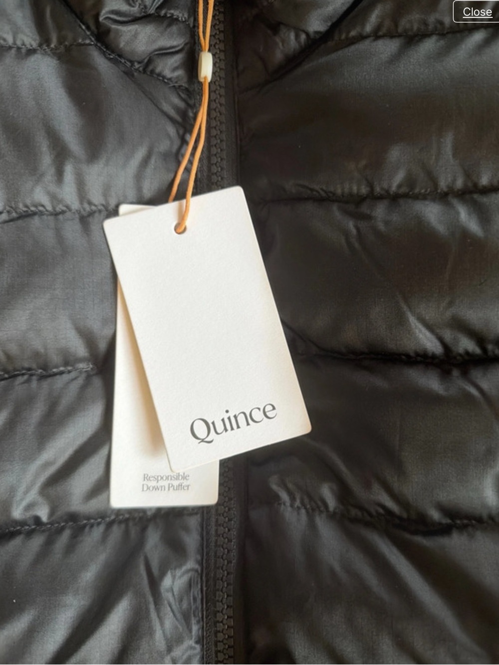 NWT Quince lightweight Quilted Puffer Vest in Black M 8 - 10 - Picture 2 of 5